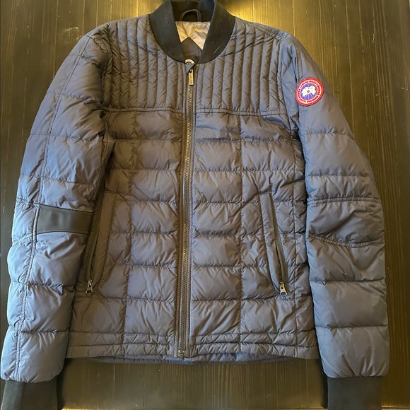 Canada Goose blue mens lightweight bomber jacket Retail $650 - Picture 1 of 5